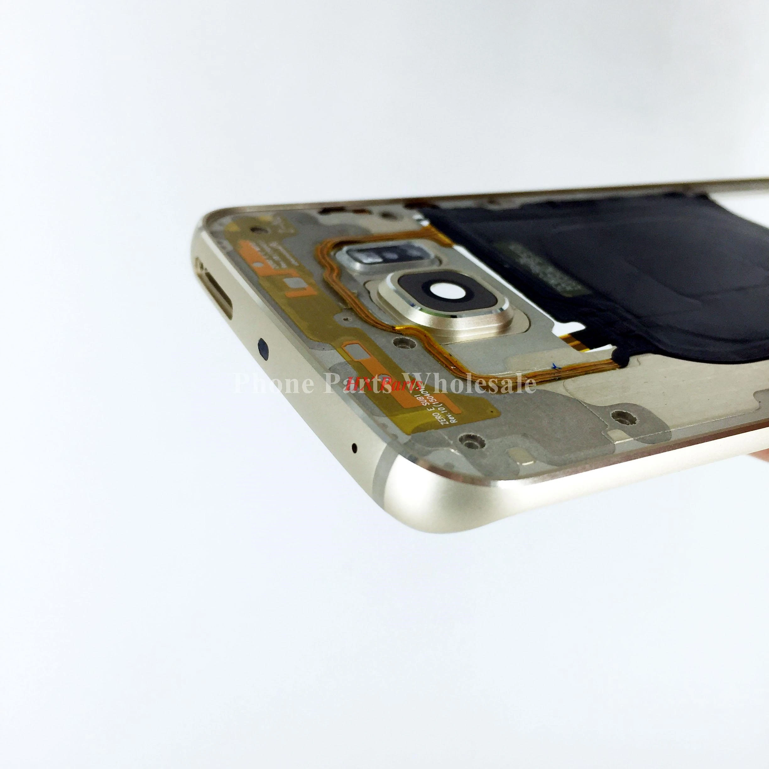 Корпус для Samsung Galaxy S6 Edge G925 G925F серебристый/золотой/черный корпус со средней рамой