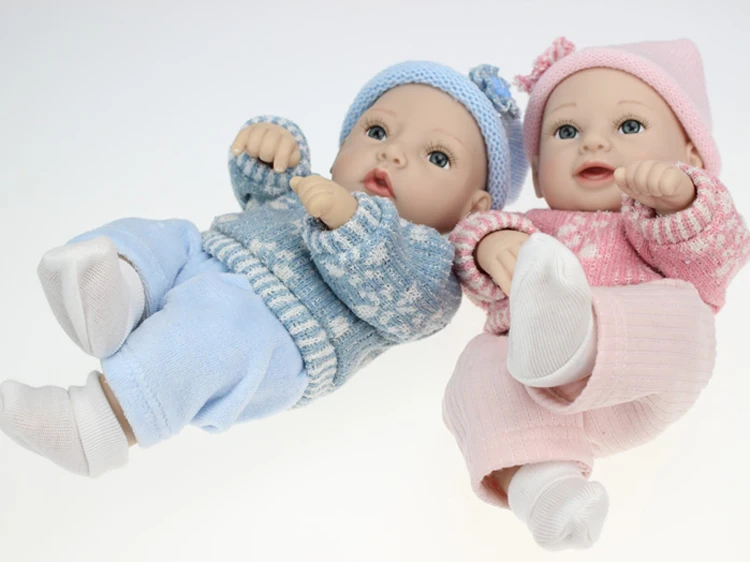 12&quot Reborn boy and girl baby doll for sale in silicone Lifelike cute Lovely Children Gifts Blue Eye Mini Doll Cheap | Игрушки и