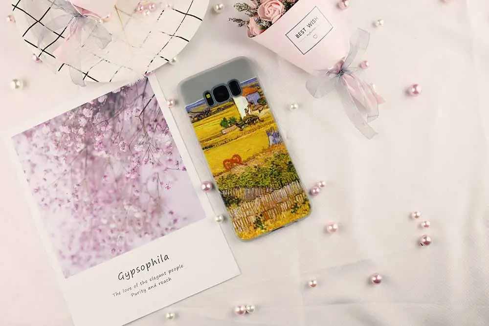 vincent van gogh sunflower Soft Cover For Samsung Galaxy S7 Edge S8 S9 S10 S11 S20 S21 Plus Lite E Ultra Case | Мобильные телефоны