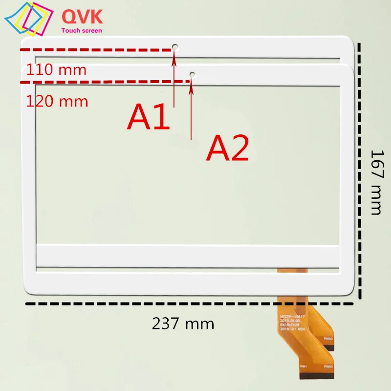 

White 10.1 Inch for Yuntab S107 /Yuntab tablet S107 Capacitive Touch Screen Panel Repair Replacement Spare Parts Free Shipping