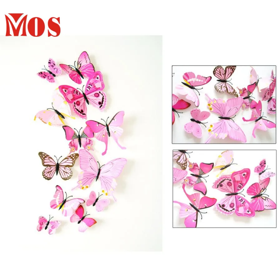 AG 2 2017 Hot Selling 3D DIY Wall Sticker Stickers Butterfly Home Decor Room Decorations New 420 | Дом и сад