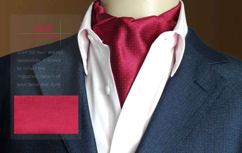 

Gold Paisley Stripe Polyester Silk men blue Ascot Cravat Jacquard Ties Woven Party Shirt elegant Dress lote