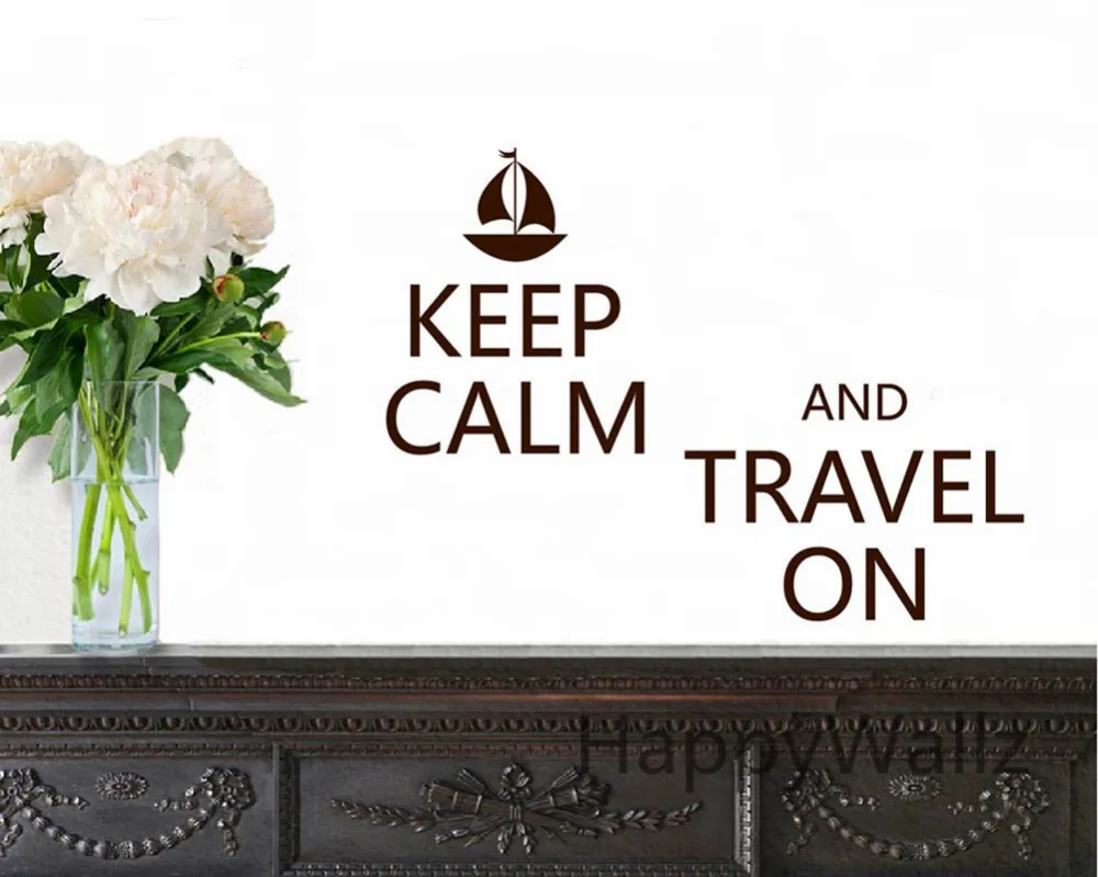 Самоклеющаяся виниловая настенная наклейка с надписью Keep Calm дорожная сделай сам