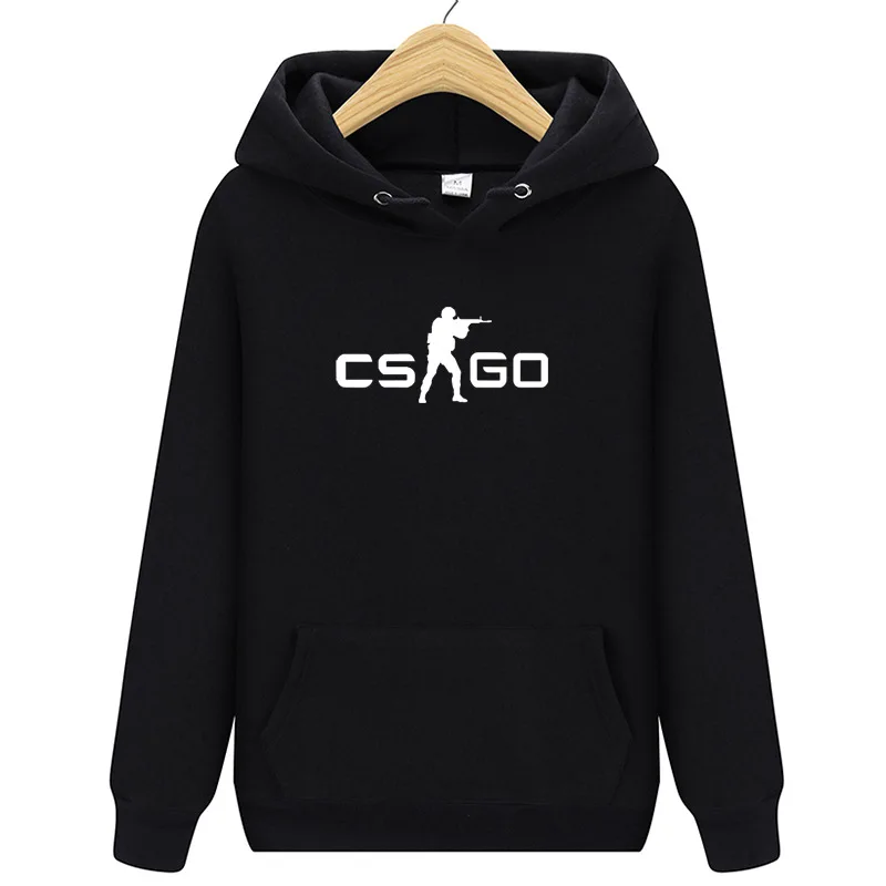 Новинка 2019 удобная мужская толстовка с капюшоном принтом CS Go | Мужская одежда