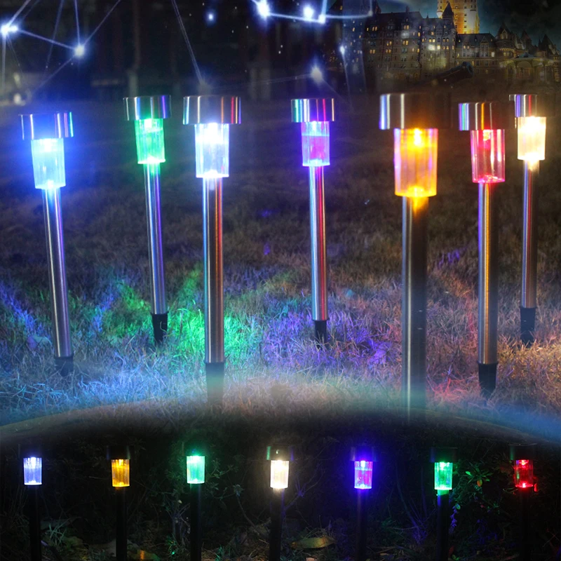 10 ШТ. Солнечная панель LED Спайк Пятно Света Прожектор Пейзаж Двор путь Газон Для