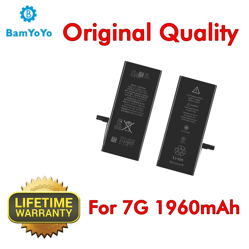20 шт --- (оригинальное качество) 0 цикл внутренний аккумулятор для iPhone 7 7G 1960mAh