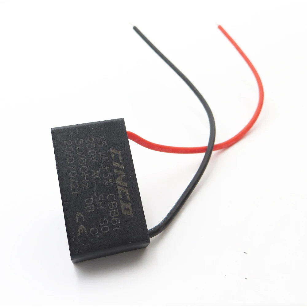 2 wires Motor Run Capacitor CBB61 1.5UF 250V electrical fan Speed electric fanners ventilators exhaust capacitor start AC | Обустройство