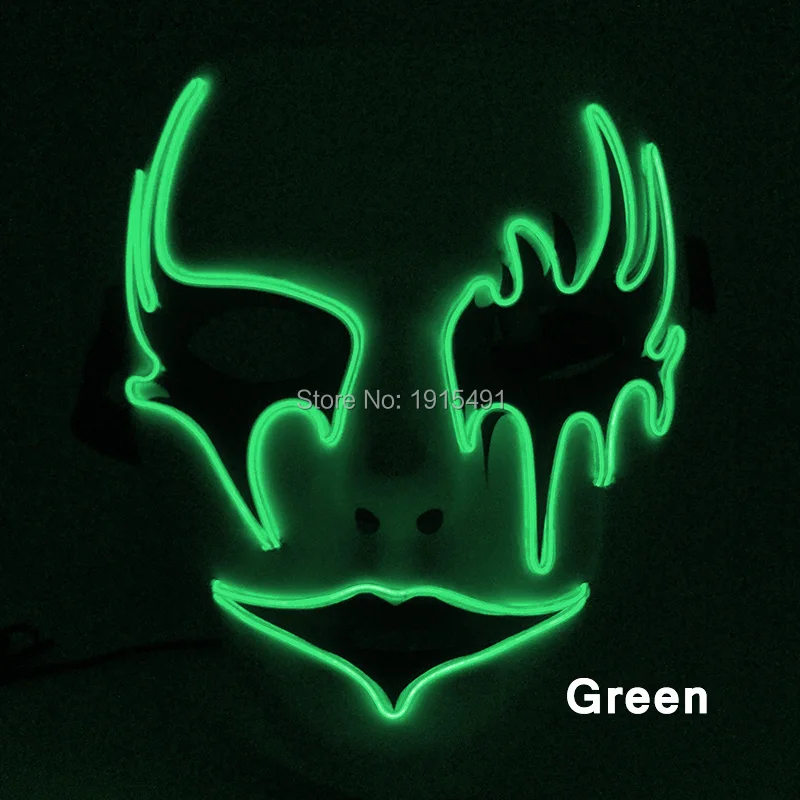 DC3V звуковая активация таинственный неон светодиодные полосы маска Искрящийся