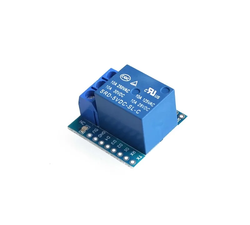Wemos D1 мини реле Щит 1 канальный триггерный релейный модуль для Arduino ESP8266 макетная
