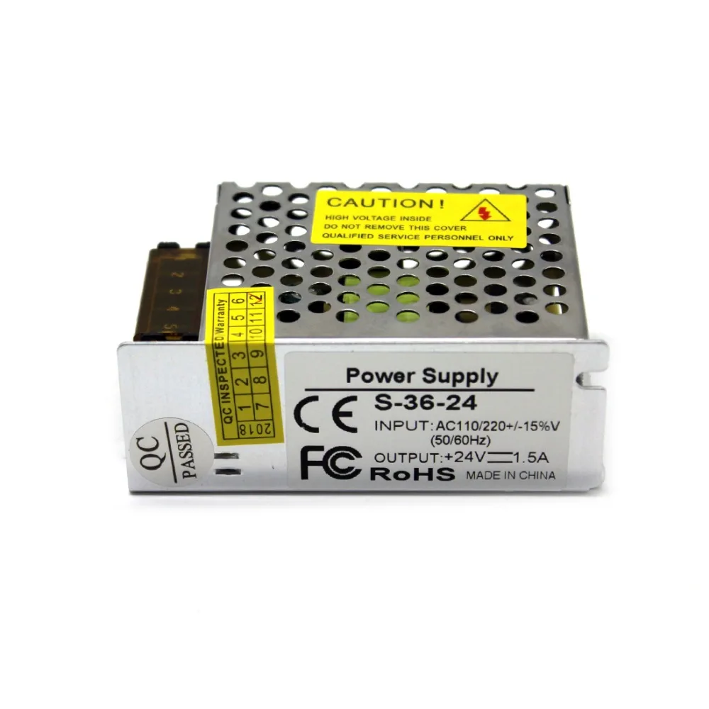 DC24V 1.5A 36 Вт выключатель питания светодиодный трансформатор 100 240 В AC dc 24 для полосы