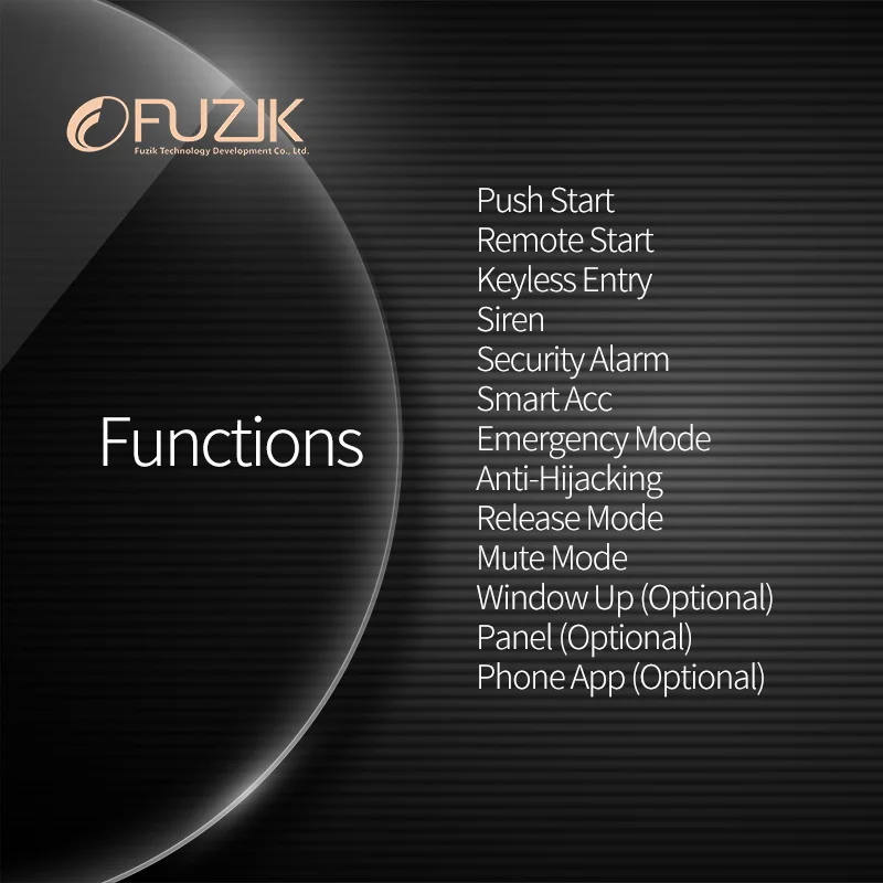 Fuzik бесключевая кнопка дистанционного запуска автосигнализации для Mitsubishi ASX
