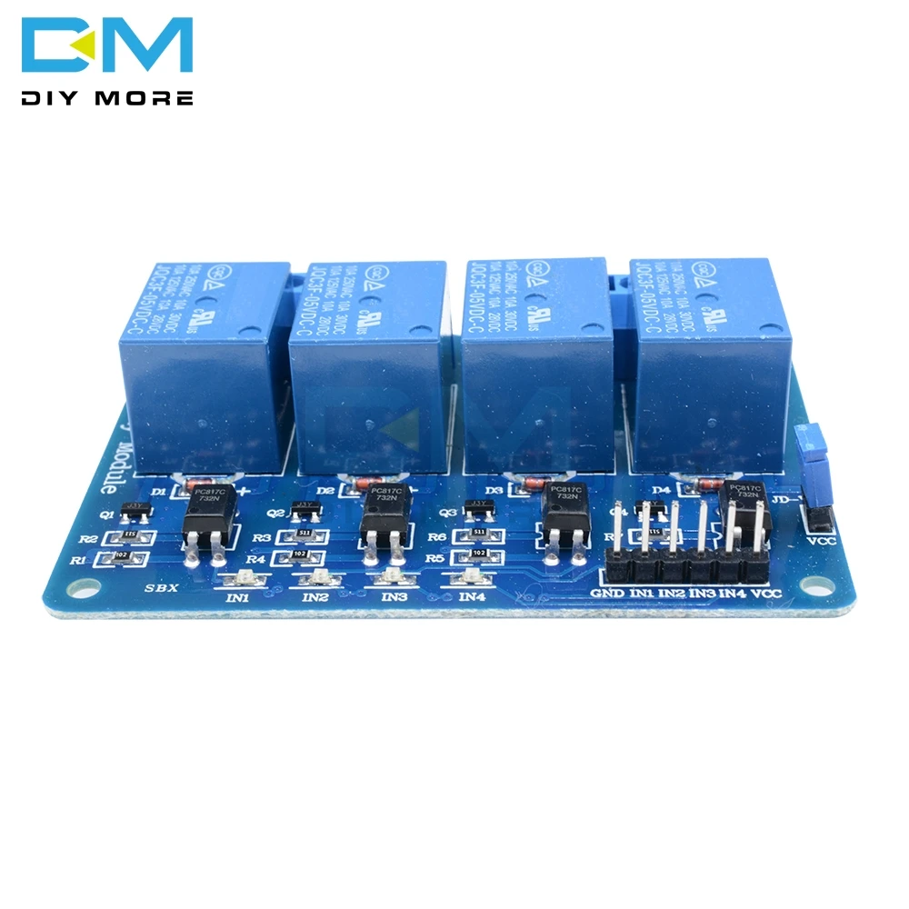 5 в 4 Канальный Релейный Модуль щит управления каналами реле для модуля ArduinoRelay с