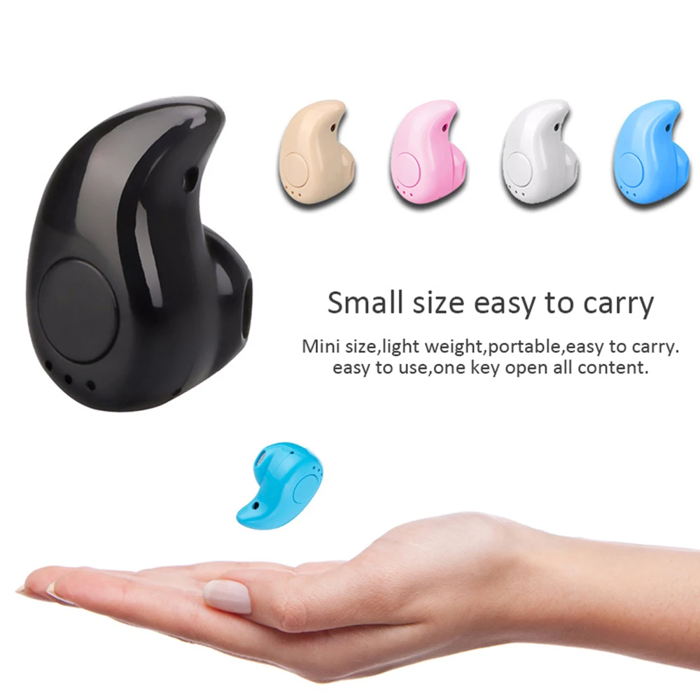 Мини беспроводные Bluetooth наушники в ухо Спорт с микрофоном гарнитура для всех