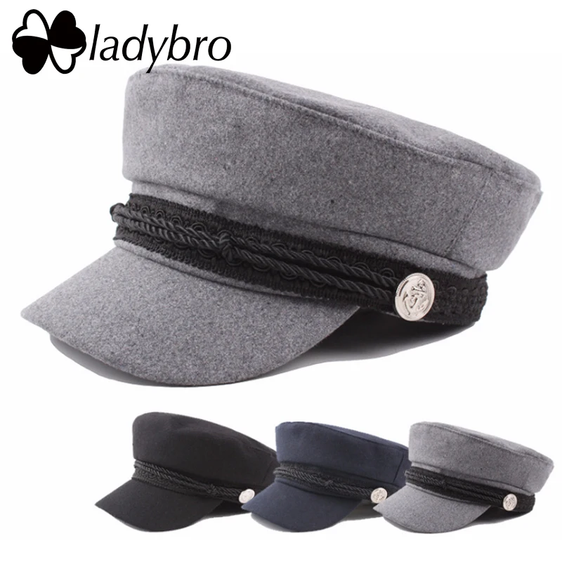 Осенне-зимняя женская шапка ladibro восьмиугольный головной убор из искусственной