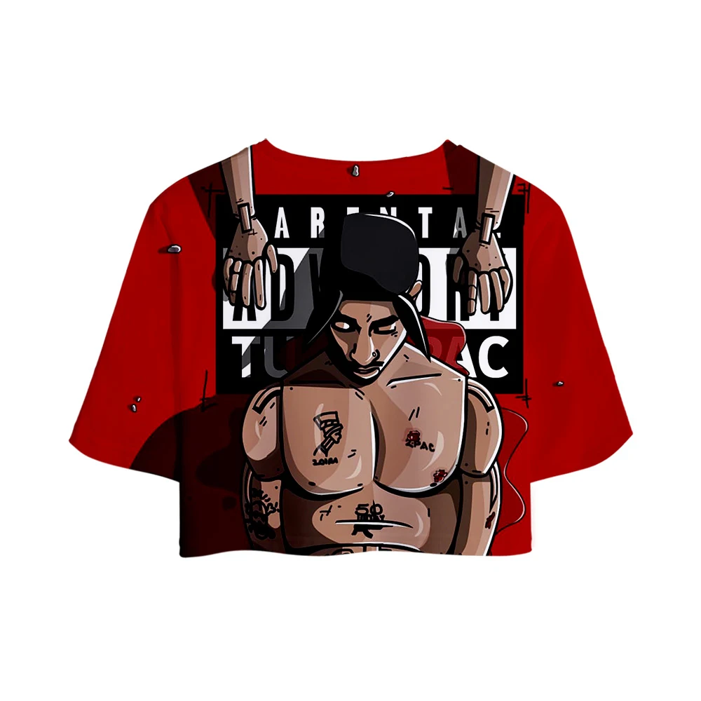Р. И. П. Футболка женская с 3D принтом американский рэпер короткий топ Тупака Амару