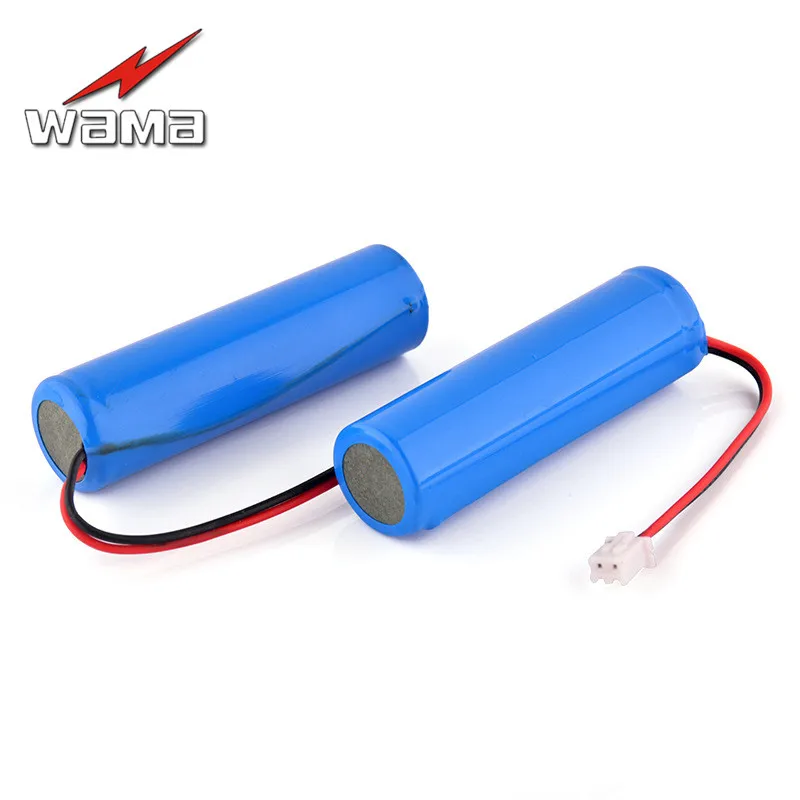 2x Wama 2600mAh 18650 защищенная печатная плата 3,7 V литий-ионная 1S аккумуляторная батарея для фонарика DIY громкоговоритель fm-радио