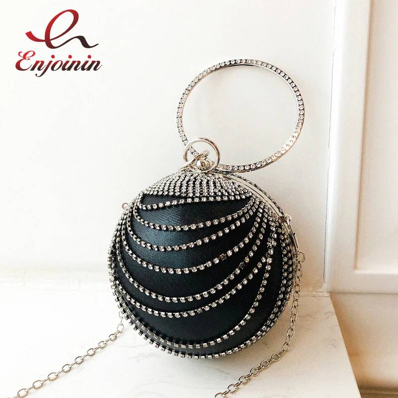 Сумка женская сферическая для вечеринок с бриллиантами 2 цвета | Багаж и сумки