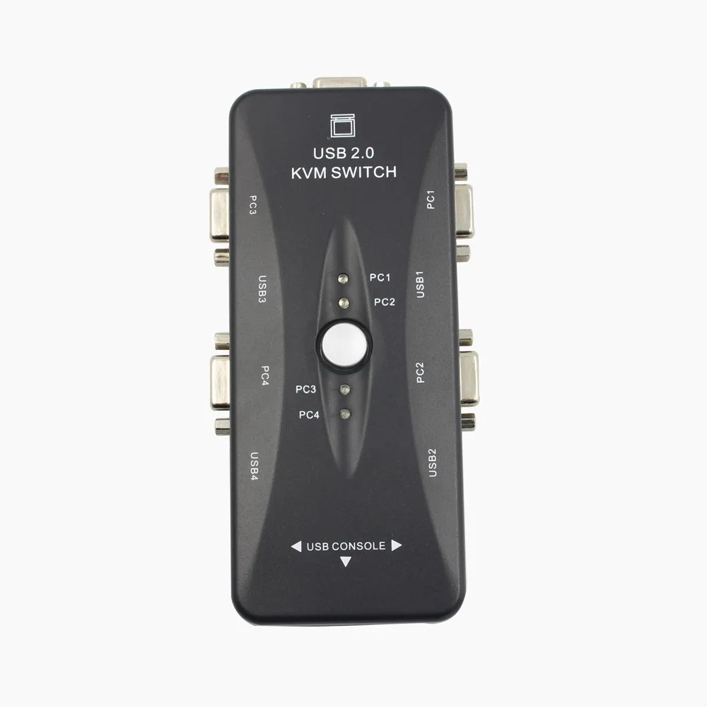 4-Порты и разъёмы USB 2,0 KVM переключатель Мышь/клавиатуры/VGA видео монитор 200 МГц 1920x1440 oct.30