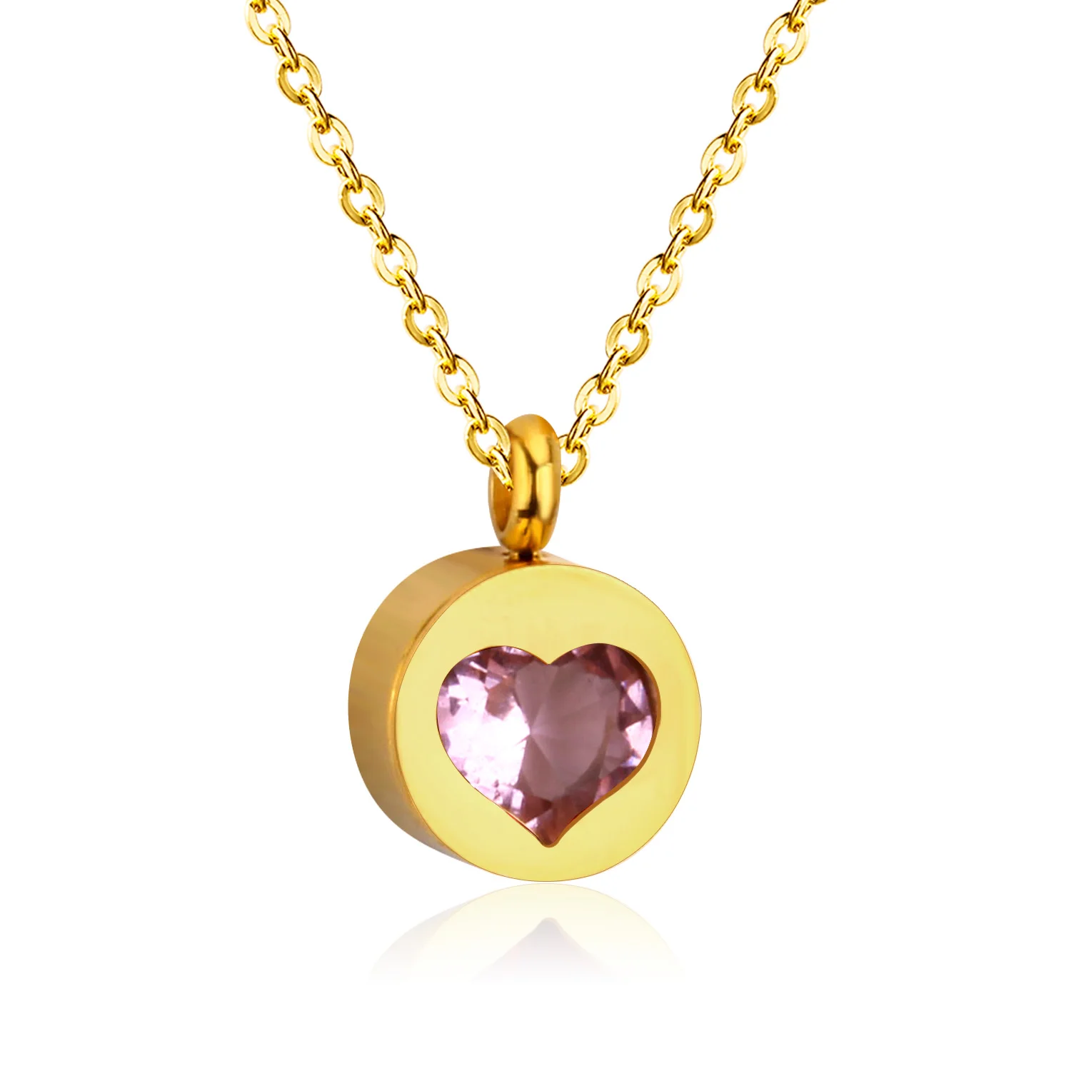 LUXUKISSKIDS изысканное CZ ювелирное изделие круглые подвески в виде сердца ожерелья