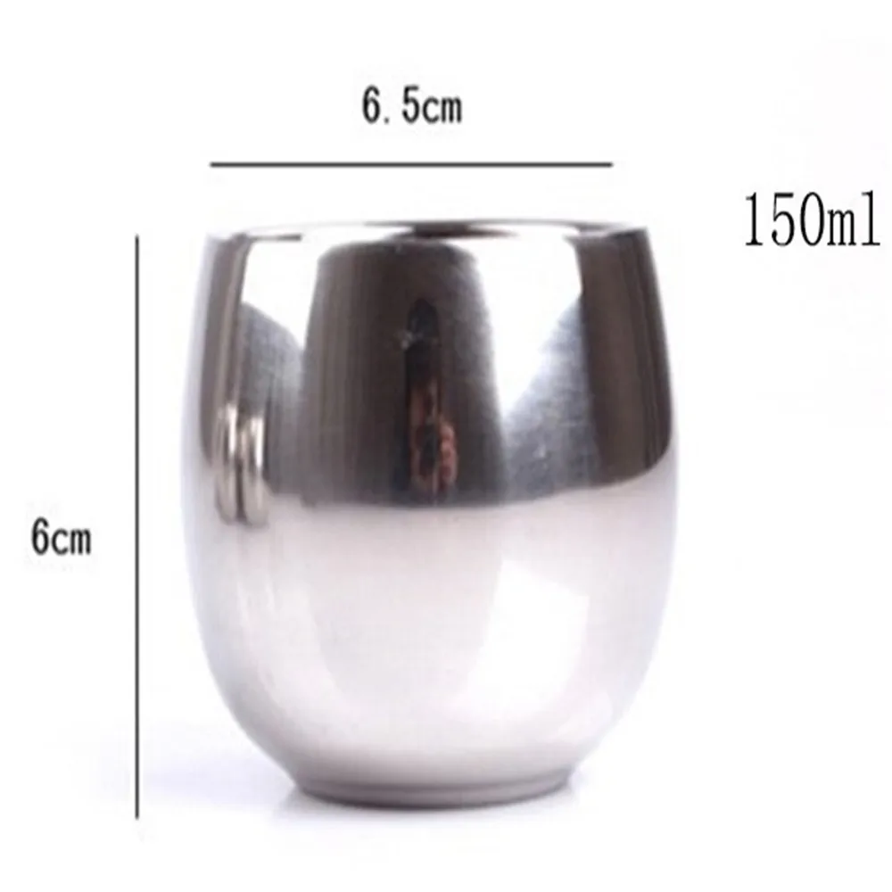 1 шт. Нержавеющая Сталь Вино кофе двойной слой вино стекло чай нержавеющая сталь