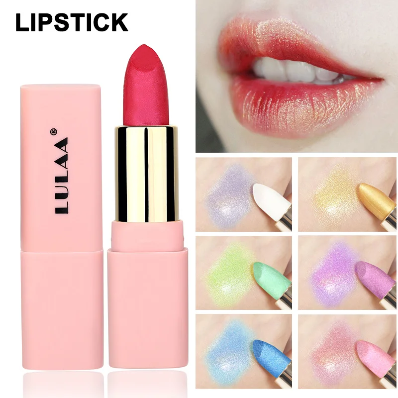 Горячая Распродажа блестящая перламутровая Увлажняющая губная помада стойкая
