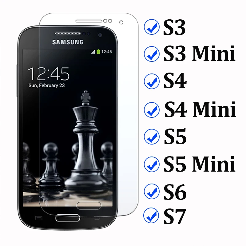 S7 Защитное стекло для samsung s6 на s5 mini s3 s4 galax gelaxy Galaxy S 3 4 5 6 7 экран протектор s 6s