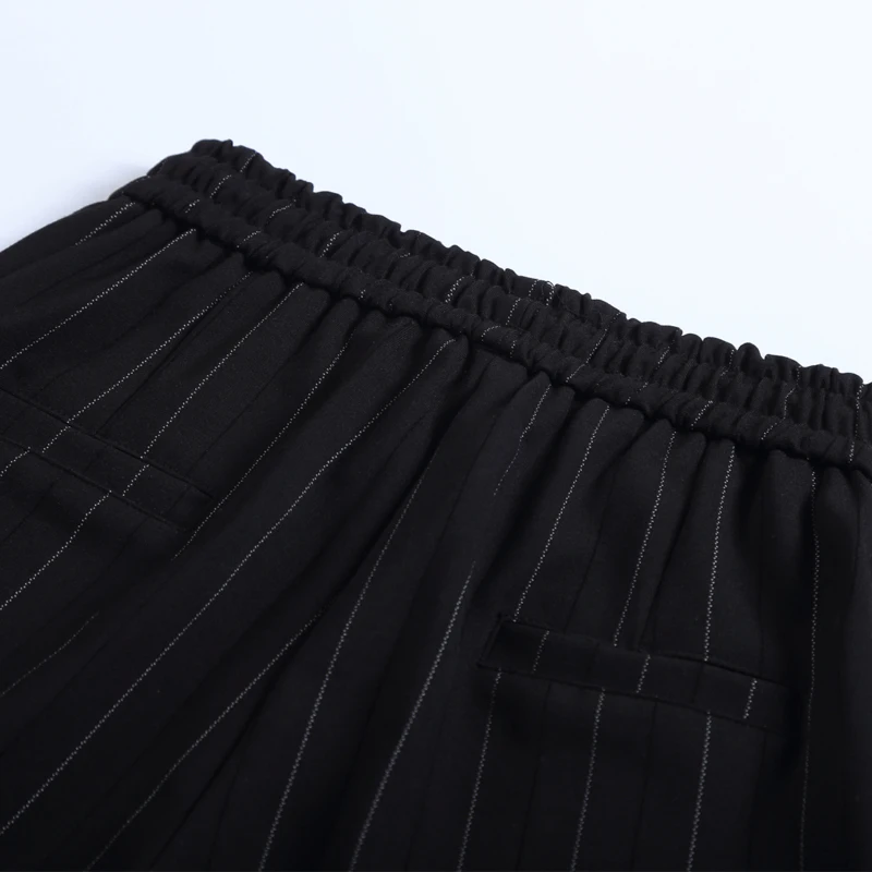 GECADYNY 2018 New Striped OL High Waist Harem Pants Women Bowtie Elastic Trousers Female Stringyselvedge Casual | Женская одежда