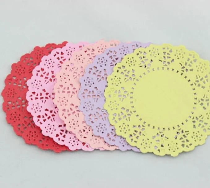 4.5&quot Mixed Colors Lace Paper Doilies/Placemats for Wedding Party Decoration Supplies Scrapbooking Stamp Crafts | Дом и сад