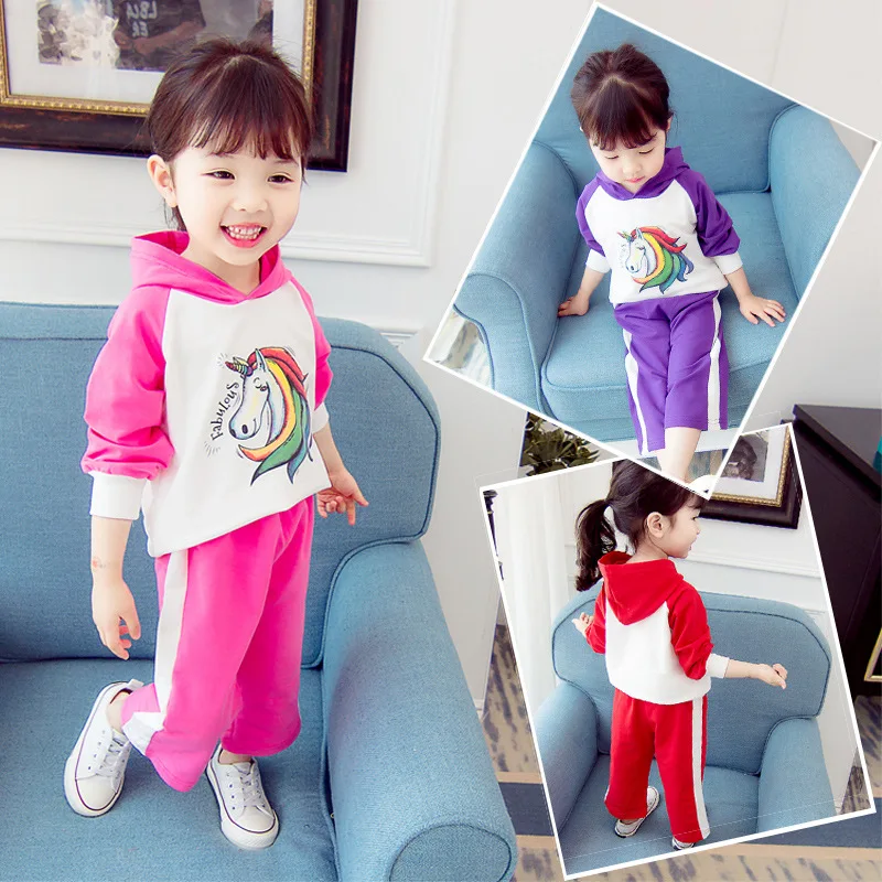 

New baby Girls clothes set 1 2 3 4 years Girl clothing Cartoon Suit Fashion tracksuit sets kids Toddler Autumn Spring Sportwear