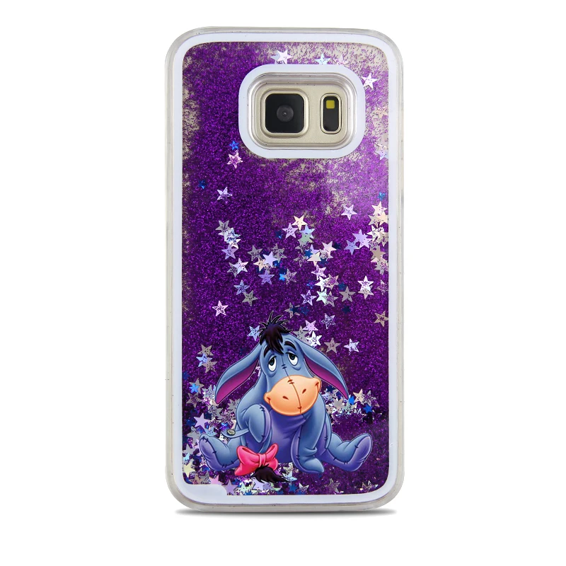 Cute Cartoon Minnie Stitch Mermaid Quicksand Water Liquid case for Samsung Galaxy S7 edge S8 S9 Plus Note 8 9 Cover Fundas |