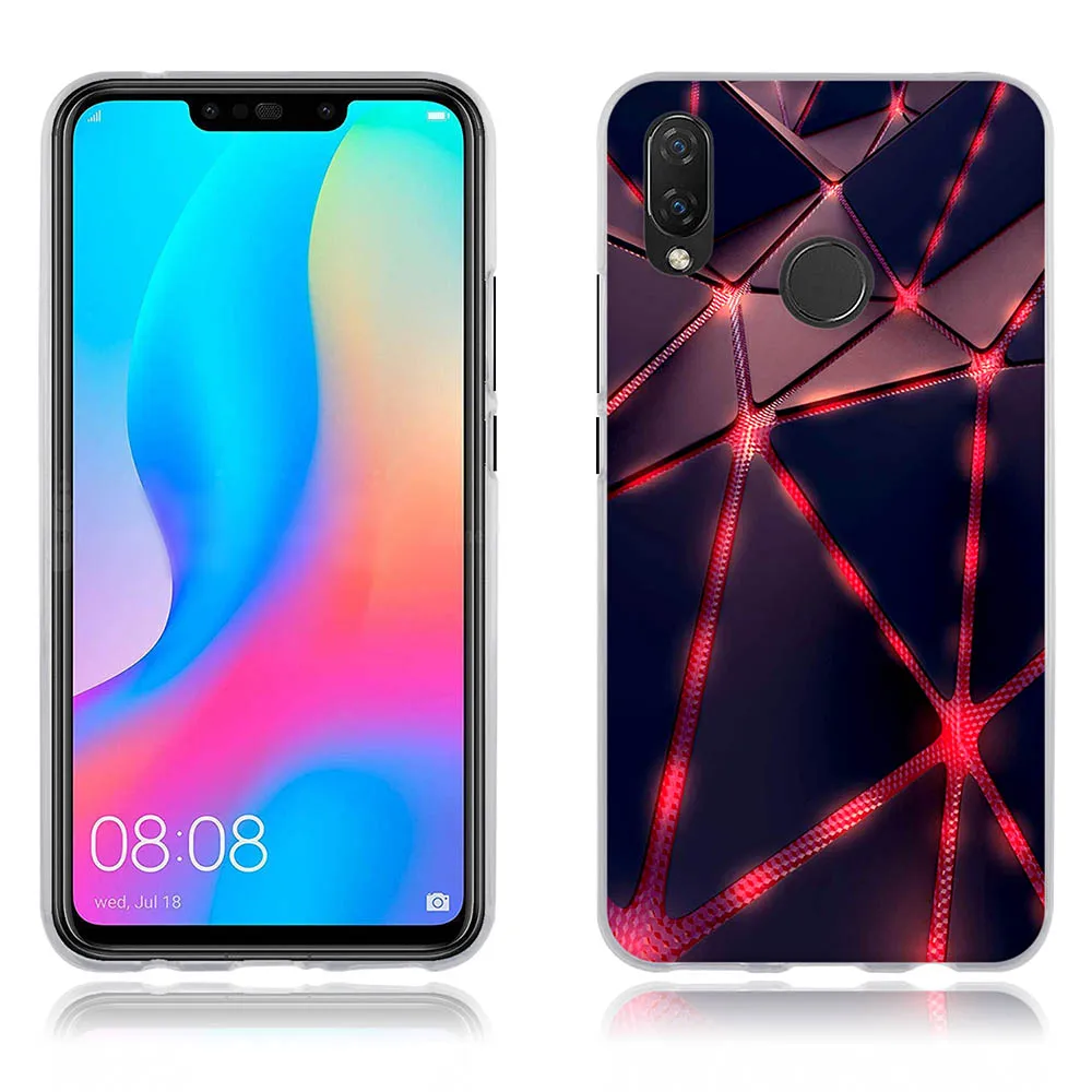 Чехол для huawei Nova 3i Capa P Smart + чехол мультфильм силиконовый мягкий 3 i 3D TPU телефон