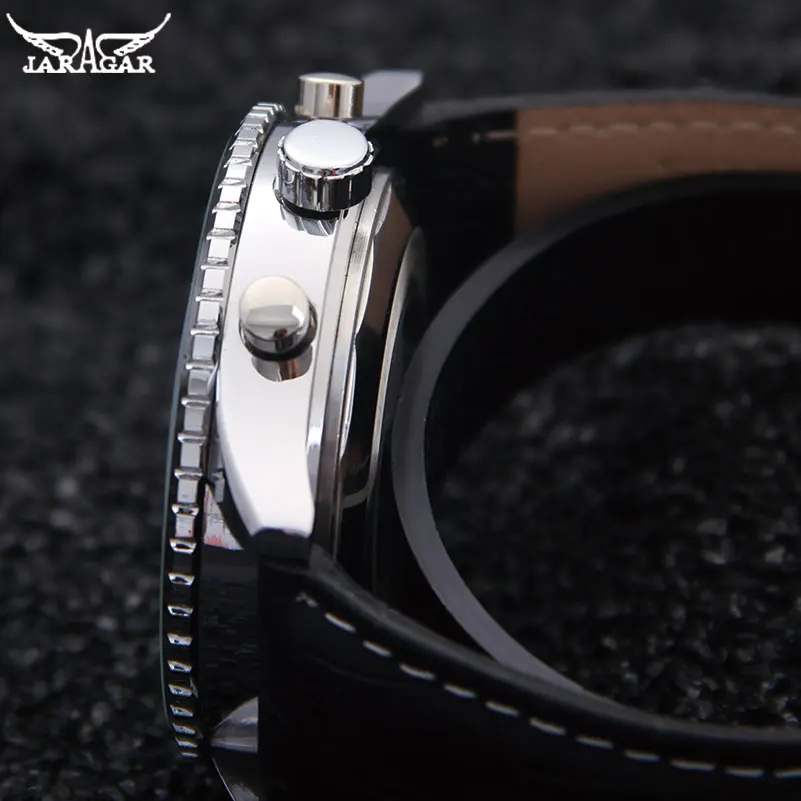 Часы наручные JARAGAR Мужские механические брендовые Роскошные автоматические с