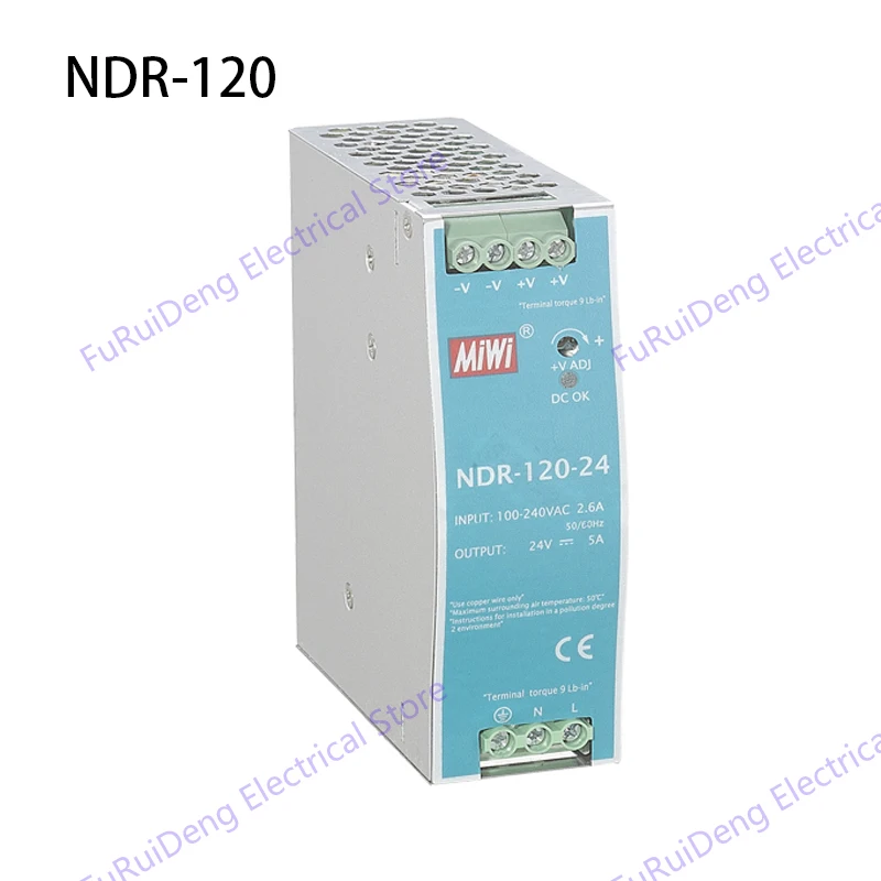 Выход DC12V, 24 V, 48V NDR блок питания AC DC din-рейка импульсный источник питания 120W din-рейка Smps