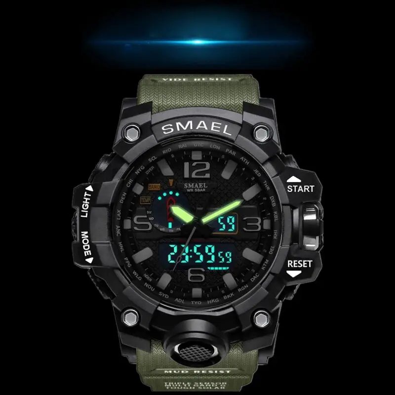 SMAEL Multi function электронные для мужчин s часы G Спорт Военная Униформа светодио дный S