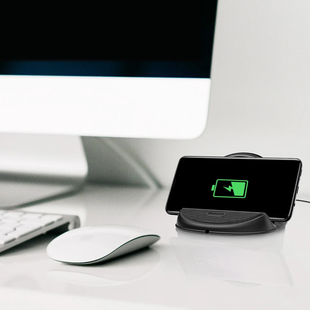 Baseus Desktop QI Беспроводной Зарядное устройство 10 Вт рассеивающий вентилятор быстрой