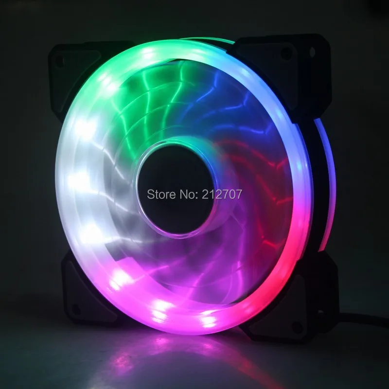 10 шт Gdstime цветной светодиодный радиатор для компьютера 12V PC Case 120 мм Охлаждающие