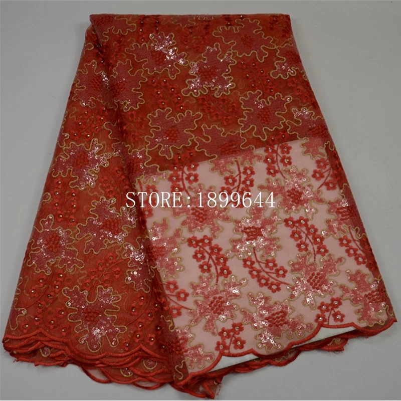 Blue net lace fabric with stones high quality african french sequined tulle for party dresses ML1307 | Дом и сад