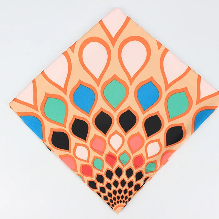 

NEW High quality spring summer large women silk scarfs multicolor print 100% twill silk sunscreen beach shawl Muslim headband