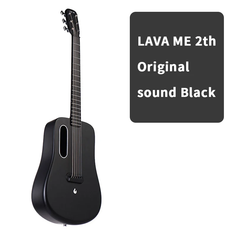 black1 LAVA ME 2 народная гитара из углеродного волокна для начинающих, начинающих, студентов, для выступлений, 36In, Unibody, подарки, включая гитарные пачки и медиаторы - Цвет: black1