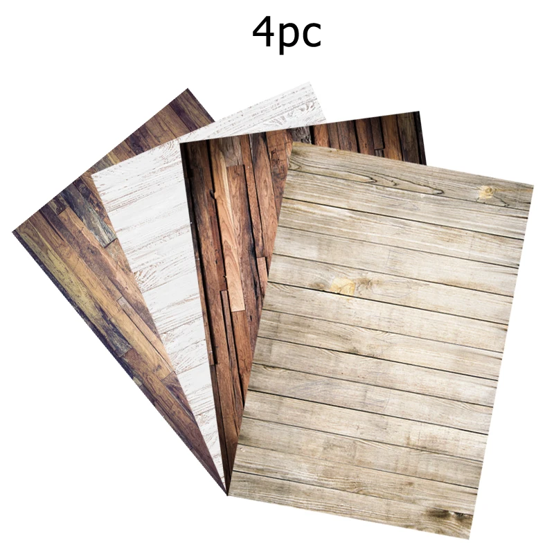4pc wood photography backdrop newborn children photographic vinyl background photobooth studio props photocall pet photos | Электроника