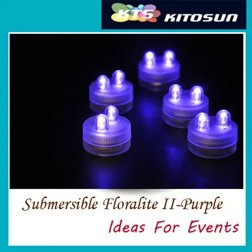 200pcs/Lot Battery Operated Super Bright 2LED Submersible LED Floralyte,Waterproof LED Candle Tea Light  For Wedding Party Decor