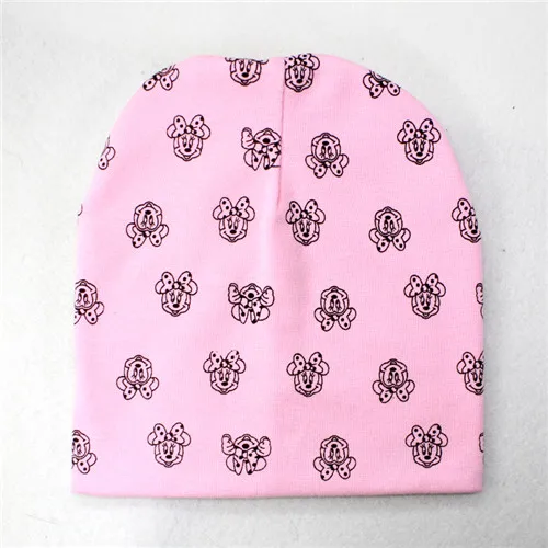 pink minnie Детские шапки; милые детские шапки для маленьких мальчиков и девочек; шапки-унисекс с изображением медведя; 9 цветов; детские шапки - Цвет: pink minnie