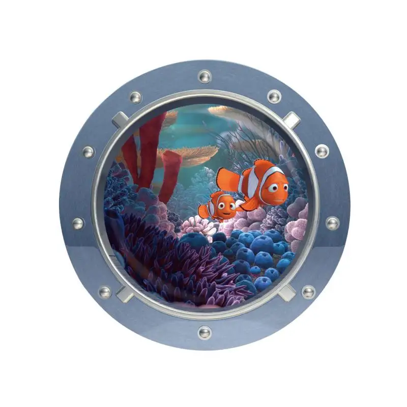 Настенные наклейки Find Nemo clowfish 3d на стены окна|room decoration|decor diywall sticker |