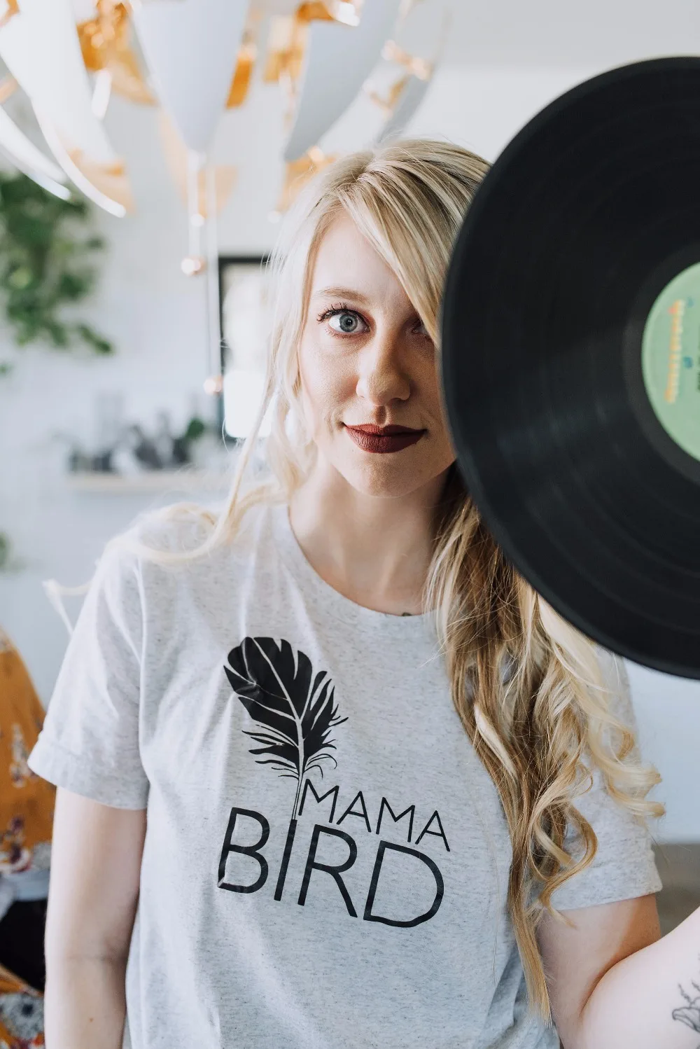 I Love MAMA птица прекрасный подарок на день матери женская мода перо Графический