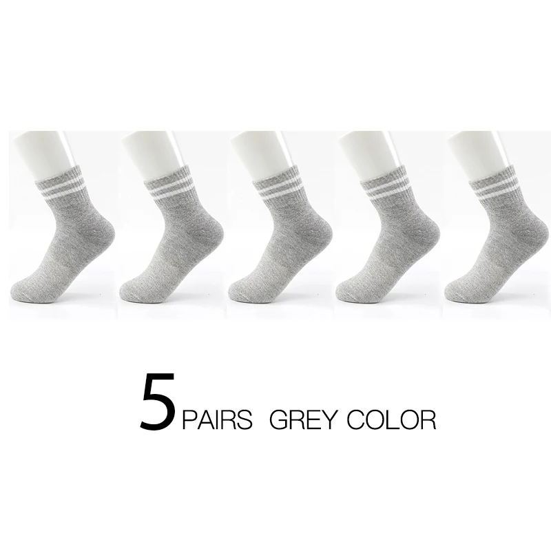 5Grey HSS/высококачественные полосатые хлопковые женские носки в стиле Харадзюку; плотные носки для девочек на весну и зиму; стильные модные женские носки для школьников - Цвет: 5Grey