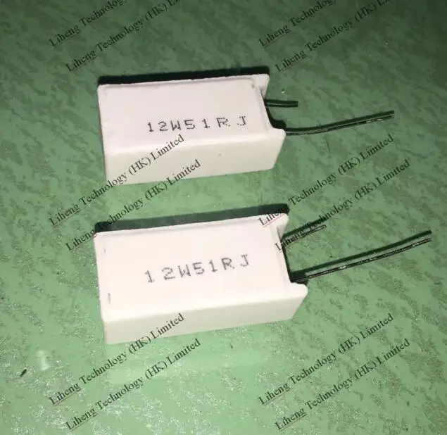 100% новый и оригинальный 51R цементный резистор 12 Вт 51ohm 12W51RJ 12W51 12W51R 5% вертикальный