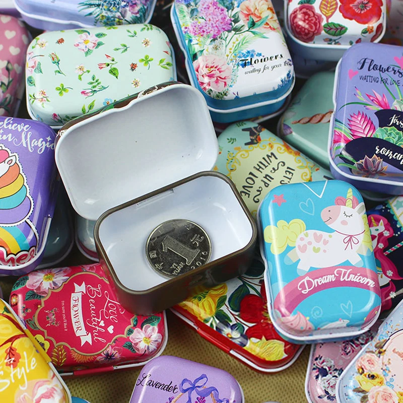 12 шт./лот жестяная коробка мечта Единорог мини Свадебная конфетная для хранения
