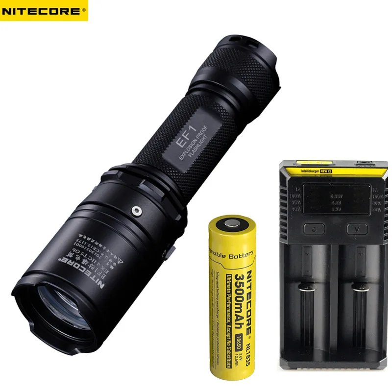 Взрывозащищенный светодиодный тактический фонарик NITECORE EF1 CREE XM L2 U3 830LM ProTorch Ex D II C