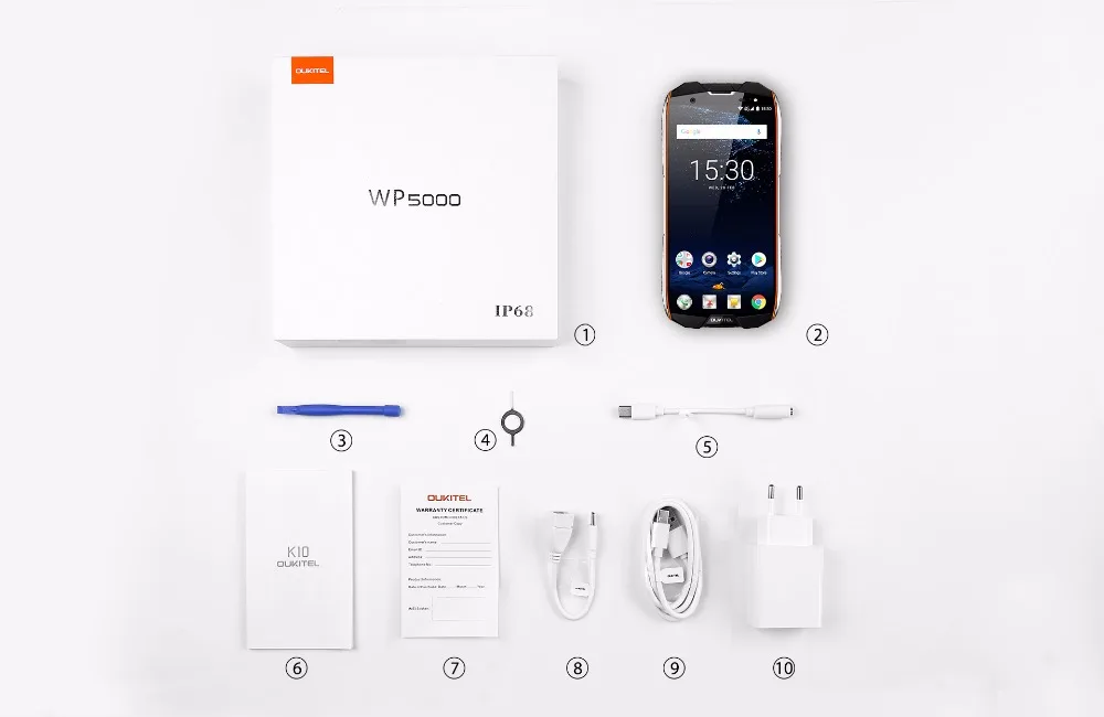 OUKITEL WP5000 IP68 Водонепроницаемый 6 ГБ Оперативная память 64 Гб Встроенная смартфон 5 7