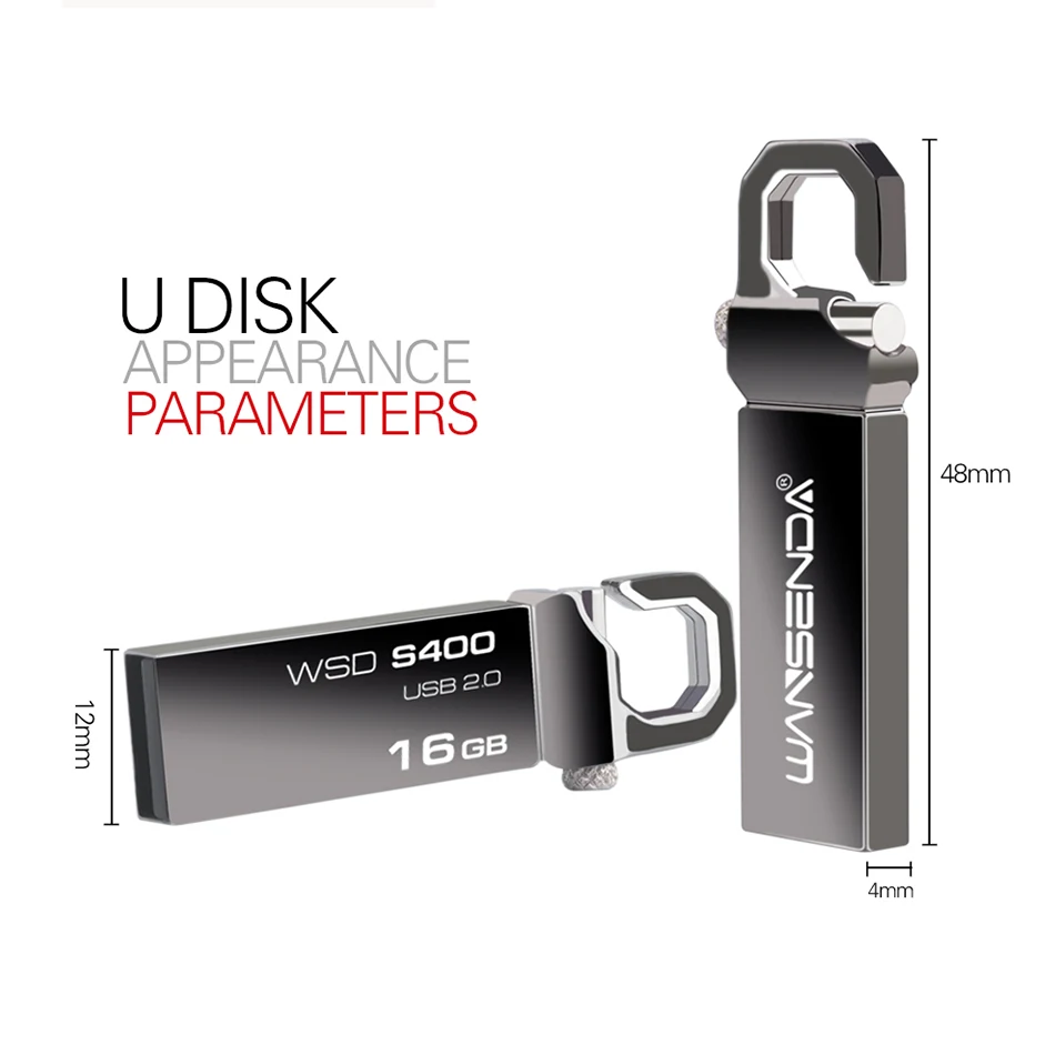 Wansenda высокоскоростные металлические USB-накопители 128 ГБ 64 32 16 8 4 Гб USB 2 0 |